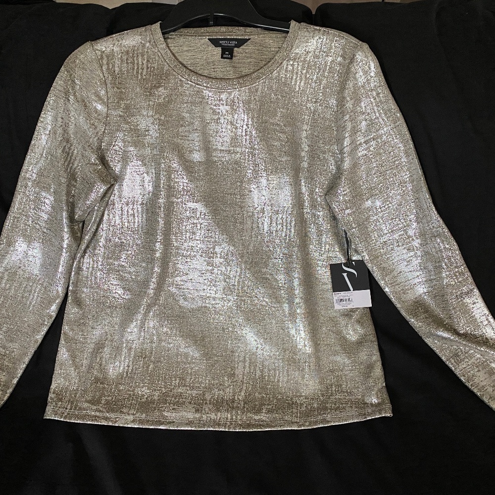Metallic T-Shirt Type Top